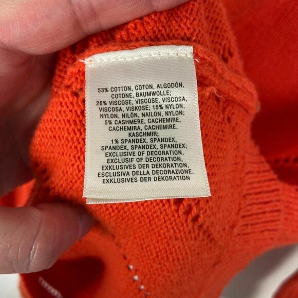 Anthropologie Moth‎ Cashmere V-Neck Ribbon Tie Back Pullover Knit Sweater XS Pet - Picture 7 of 10